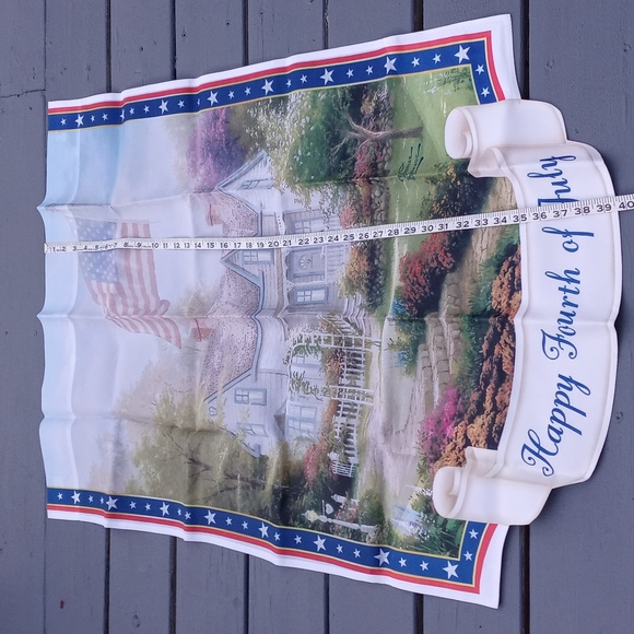 Thomas Kinkade Happy Fourth of July Flag Hamilton Collection - Picture 5 of 8